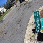 Maywood Ave sign damage