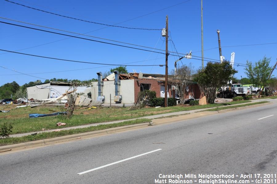 Coats Auto Body damage from Tornado