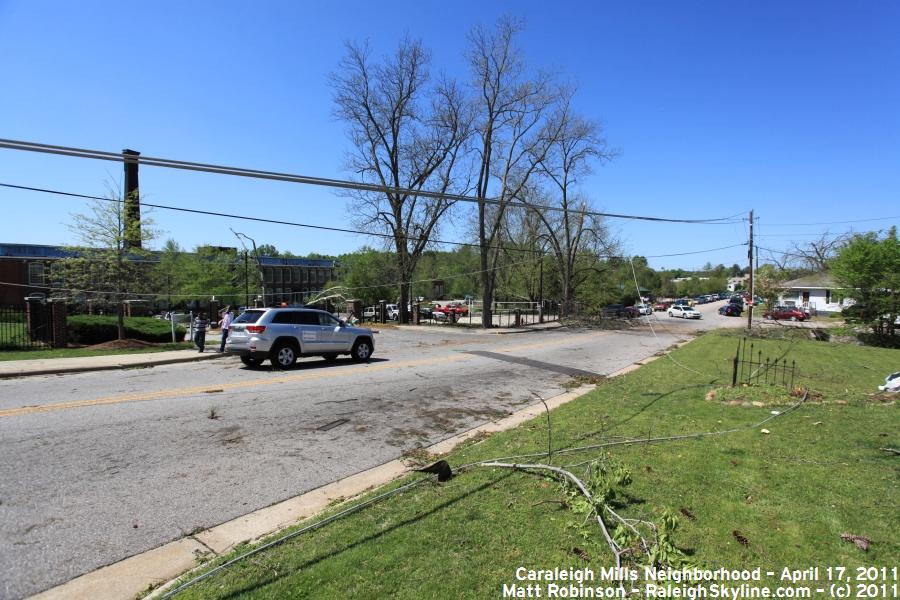 Caraleigh Mills Tornado damage scene