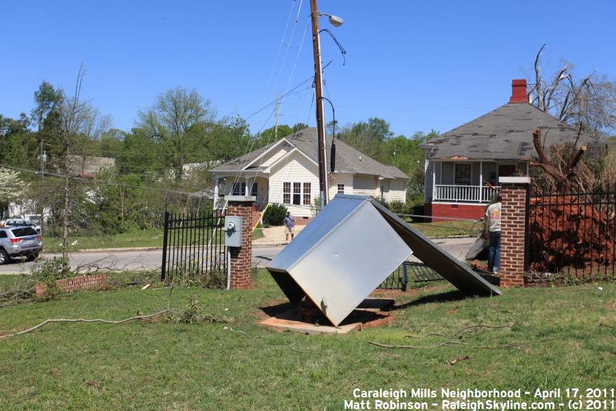 Overturned housing