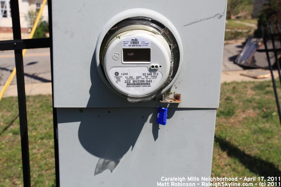 Broken utility meter