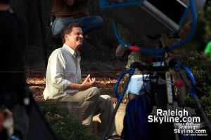 Colin Firth filming movie in Downtown Raleigh