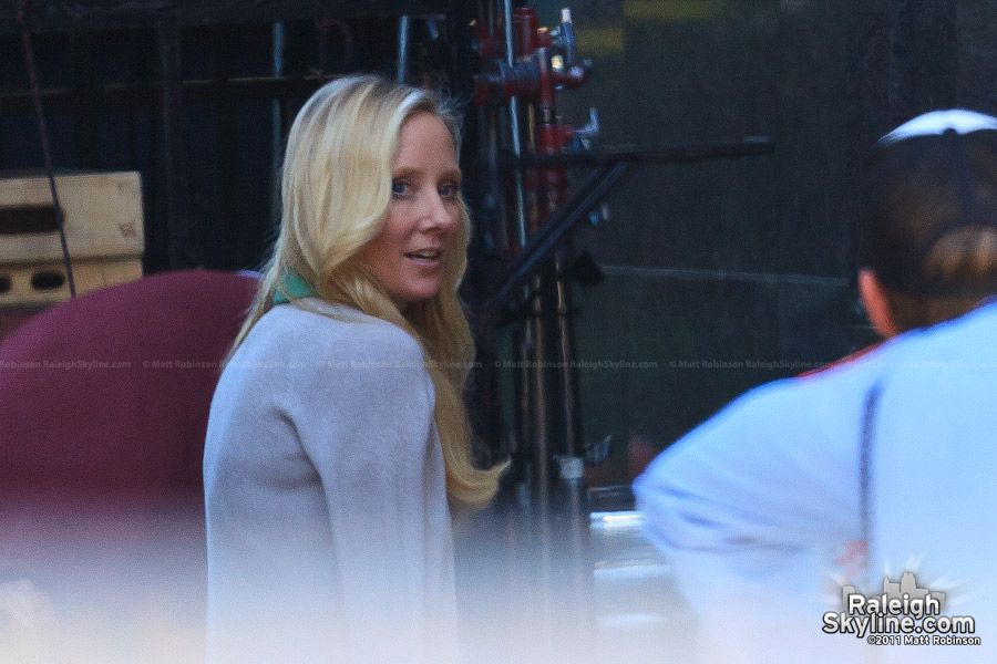 Anne Heche filming in Raleigh, North Carolina