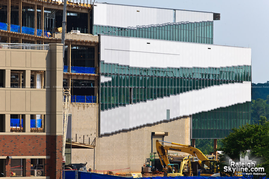 Construction progress on James B. Hunt, Jr. Library on North Carolina State University's Centennial Campus