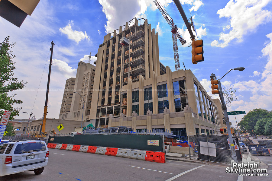 Salisbury Street side of the new Wake County Justice Center