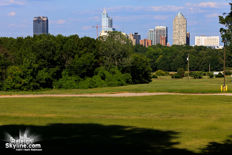 Raleigh skyline in the late afternoon