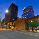 Davie Street view of Capital Bank and RBC Plaza