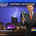 Thanks to Wes Hohenstein of WNCN, NBC-17 for featuring a few RaleighSkyline.com lightning photographs