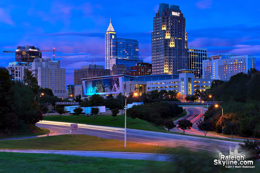 Irene sunset behind downtown Raleigh - part 2