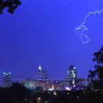 Lightning over the Raleigh Skyline