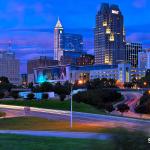 Irene sunset behind downtown Raleigh - part 2