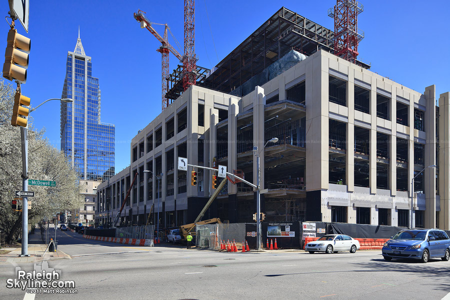 Construction progress on the Wake County Justice Center