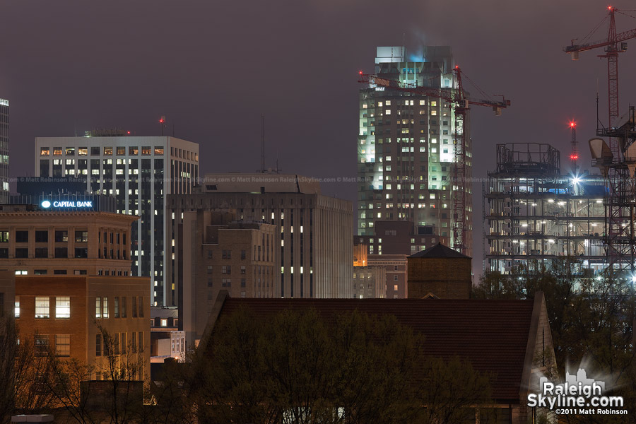 Two Hannover Square from Green Square Parking Garage