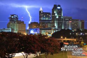 Lightning over Raleigh - August 21, 2011