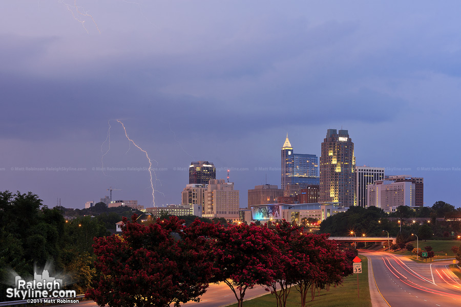 Lightning over Raleigh