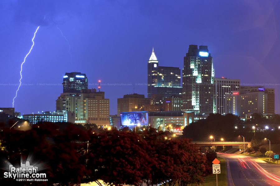 Lightning over Raleigh