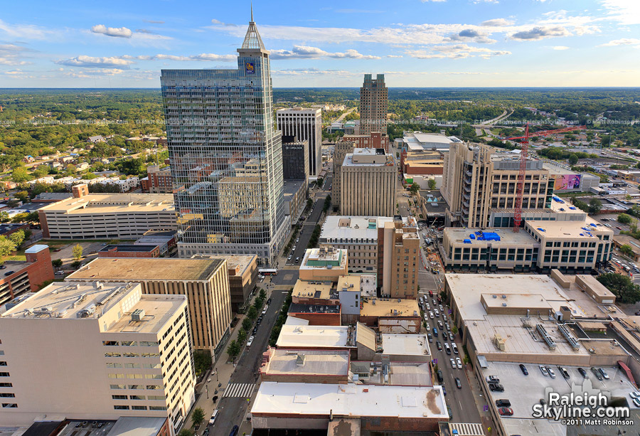 View of Downtown Raleigh from Wachovia Capitol Center rooftop