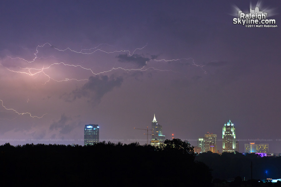 Lightning over the Raleigh Skyline - May 2011