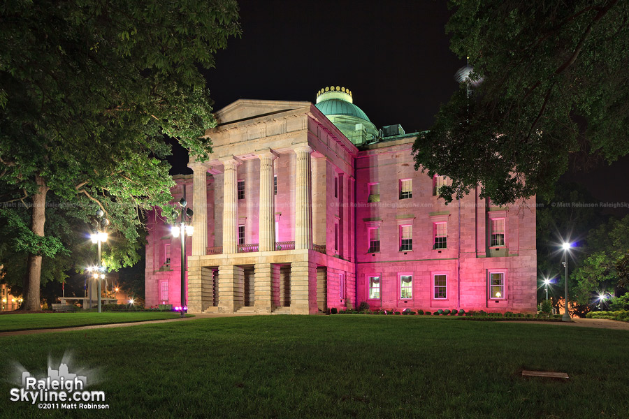 North Carolina State Capitol goes pink for the Race for the Cure