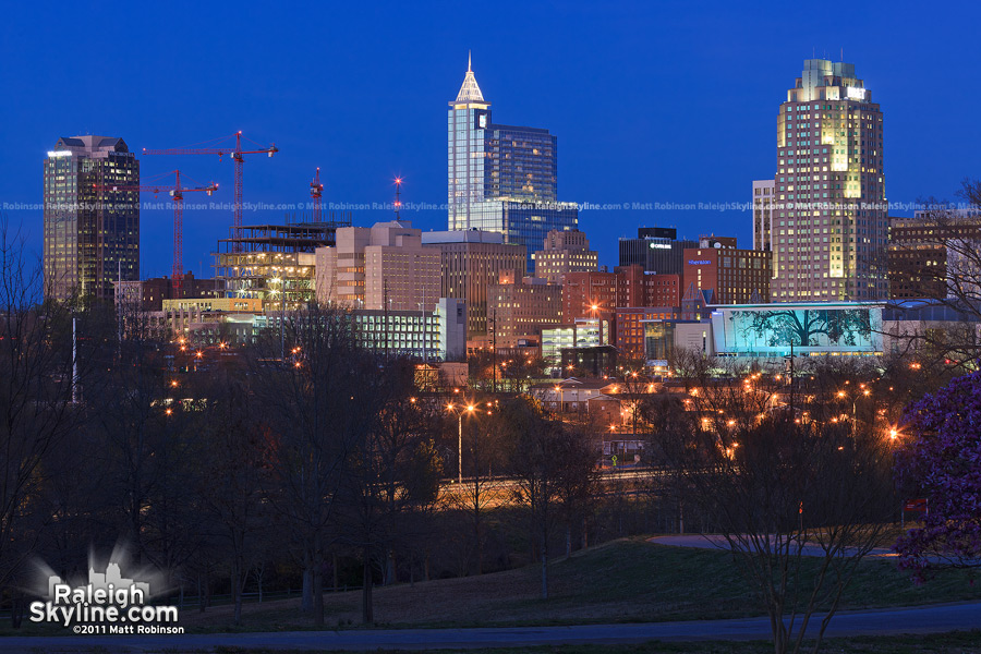 Magic Hour Raleigh Skyline from Dorothea Dix