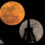 Comparison of the supermoon to a regular moonrise (from April 27, 2010)