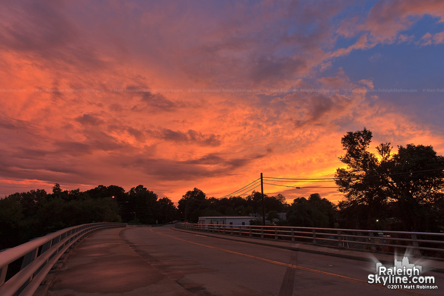 Looking east on Boylan Avenue Bridge during sunset