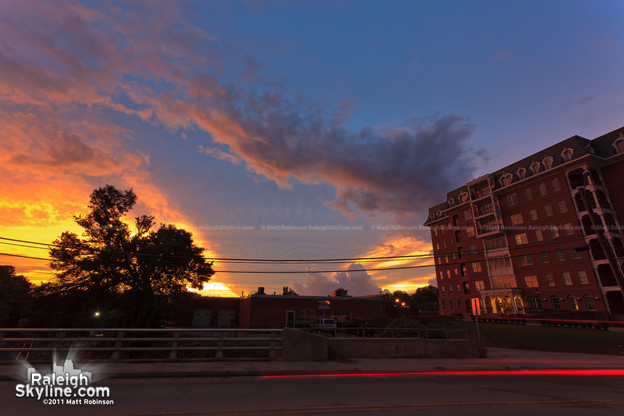 Sunset with Bloomsbury Estates as Hurricane Irene approaches