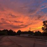 Looking east on Boylan Avenue Bridge during sunset