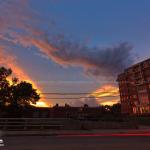 Sunset with Bloomsbury Estates as Hurricane Irene approaches