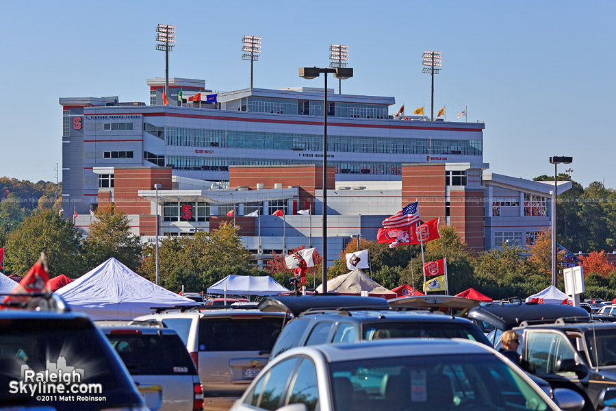 Tailgating at Carter Finley Stadium for the NC State/UNC game