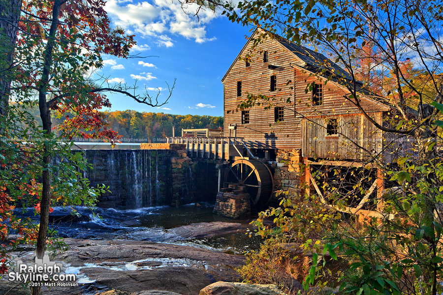 Yates Mill with fall colors