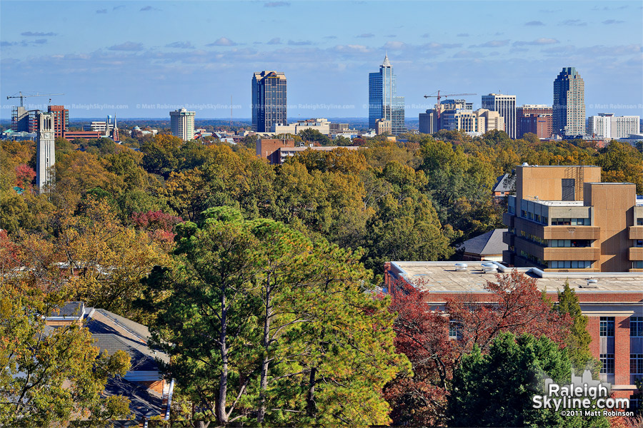 Autumn view from D.H. Hill Library