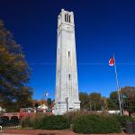 Blue skies over the NCSU Bell tower