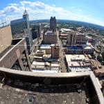 View looking South at downtown Raleigh from the rooftop of Wachovia Capitol Center