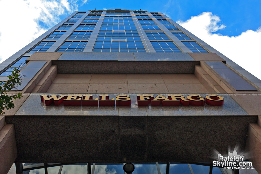 New Wells Fargo Signage on 150 Fayetteville Street