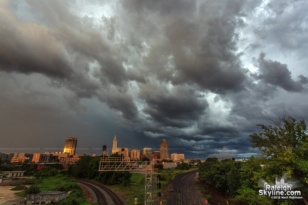 Storm clouds roll through Raleigh