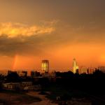 Raleigh Sunset and Rainbow of August 8, 2012