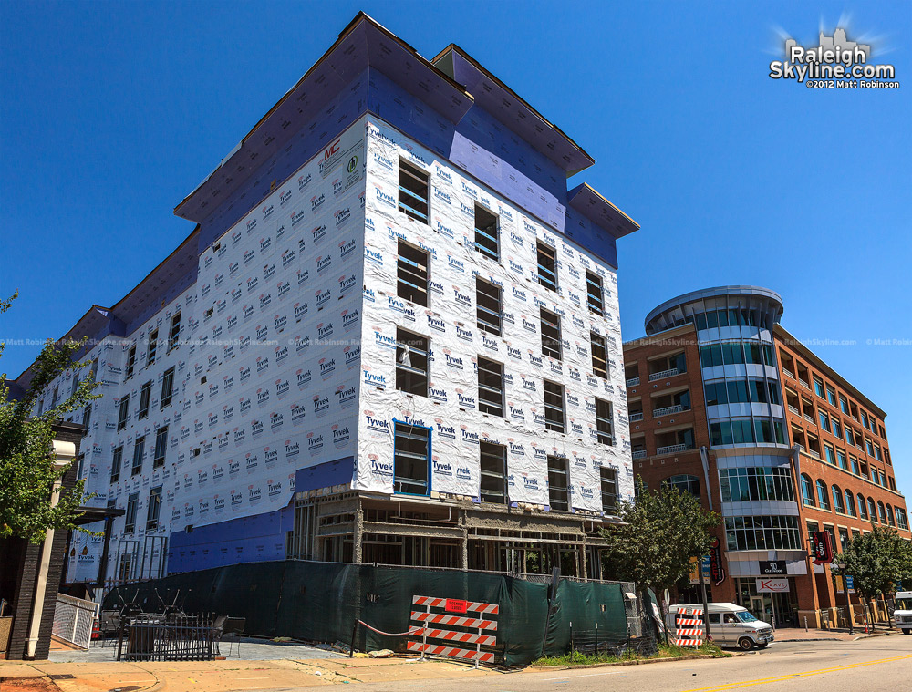 Construction Progress of the Hampton Inn in Glenwood South