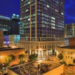 PNC Plaza base at night