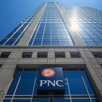 Looking up at PNC Plaza - Raleigh