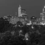 Black and White Raleigh Skyline from Dix Hill