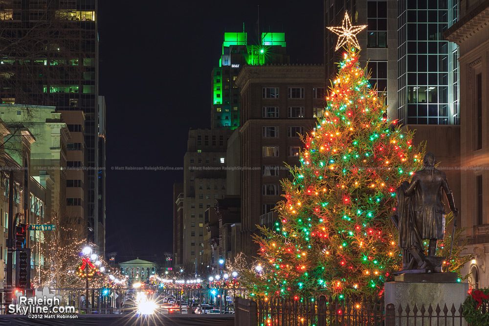 Raleigh Christmas Tree on Fayetteville Street