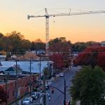 New tower crane in Glenwood South