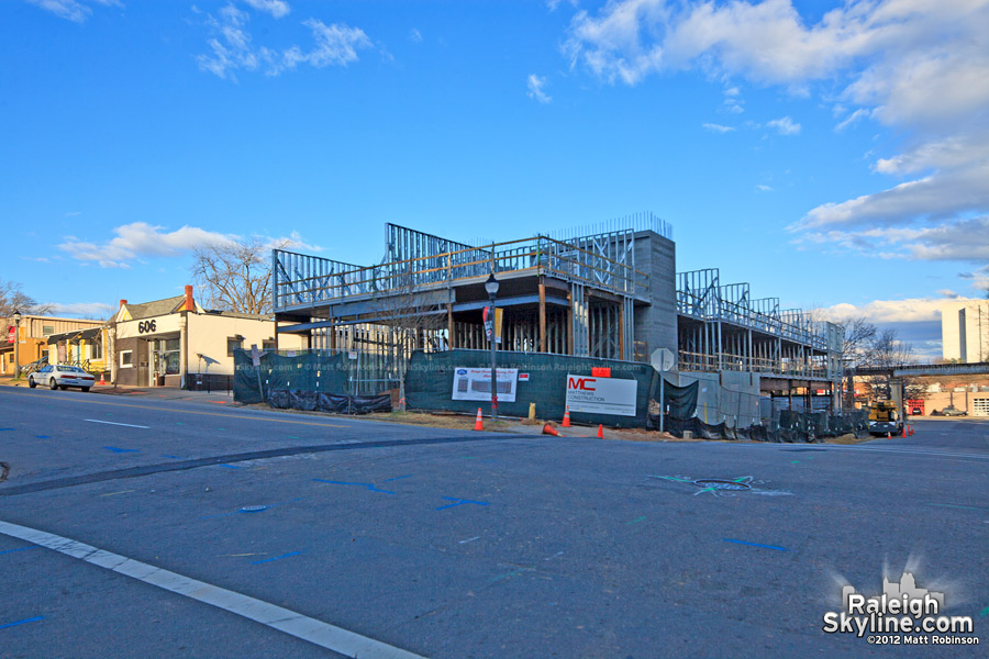 Progress on the new Hampton Inn Hotel in Glenwood South