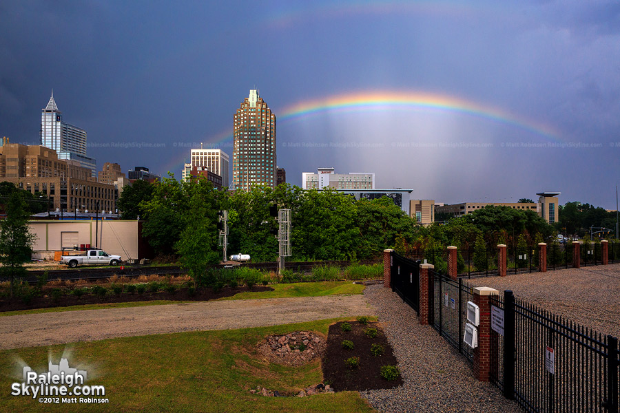 Rainbow over the Raleigh Skyline