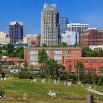 Downtown Raleigh seen from Mt. Hope Cemetery