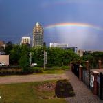 Rainbow over the Raleigh Skyline