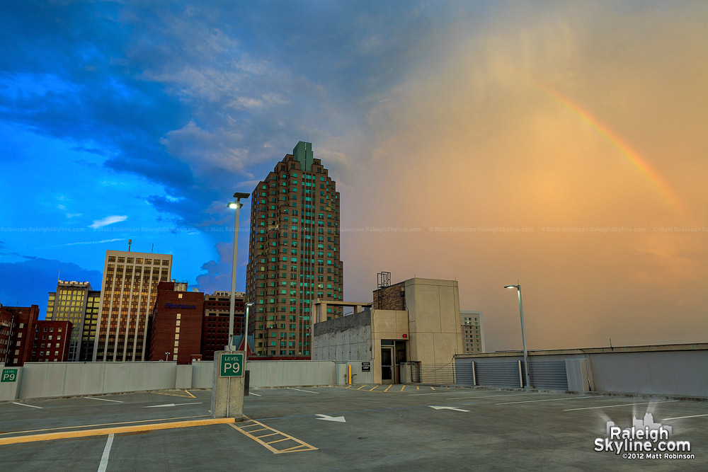 Rainbow from Wake County Parking Garage