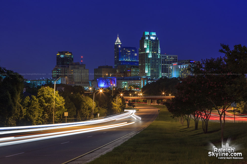 Raleigh Skyline at magic hour