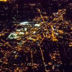 Nighttime Durham, NC Aerial